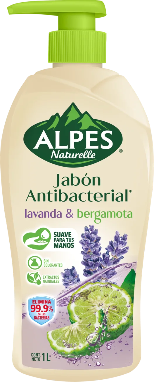 Jabón antibacterial lavanda & bergamota