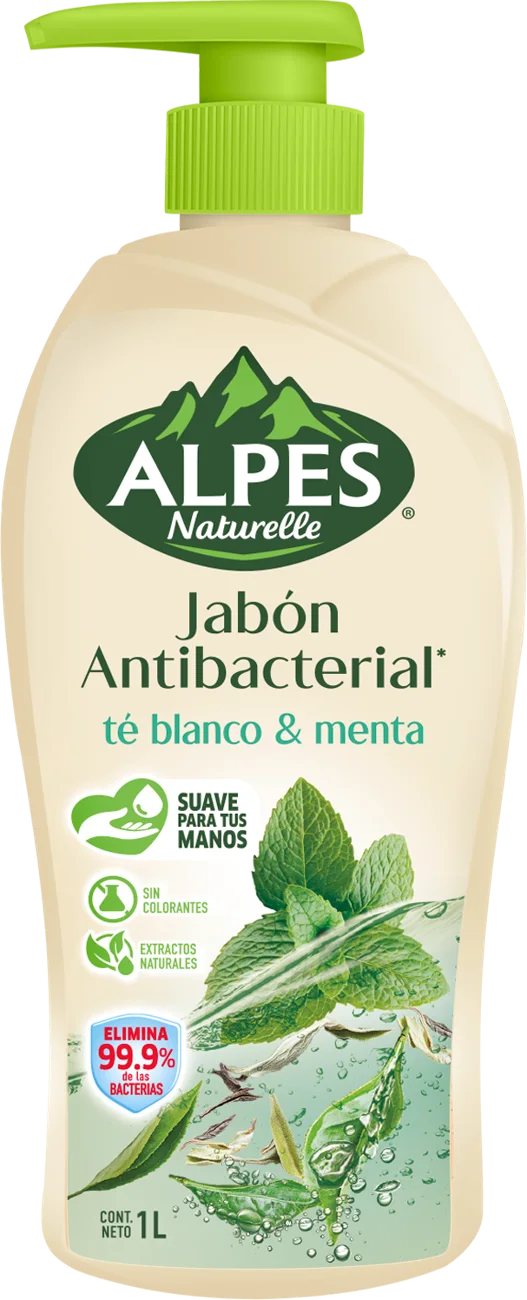 Jabón antibacterial té blanco & menta
