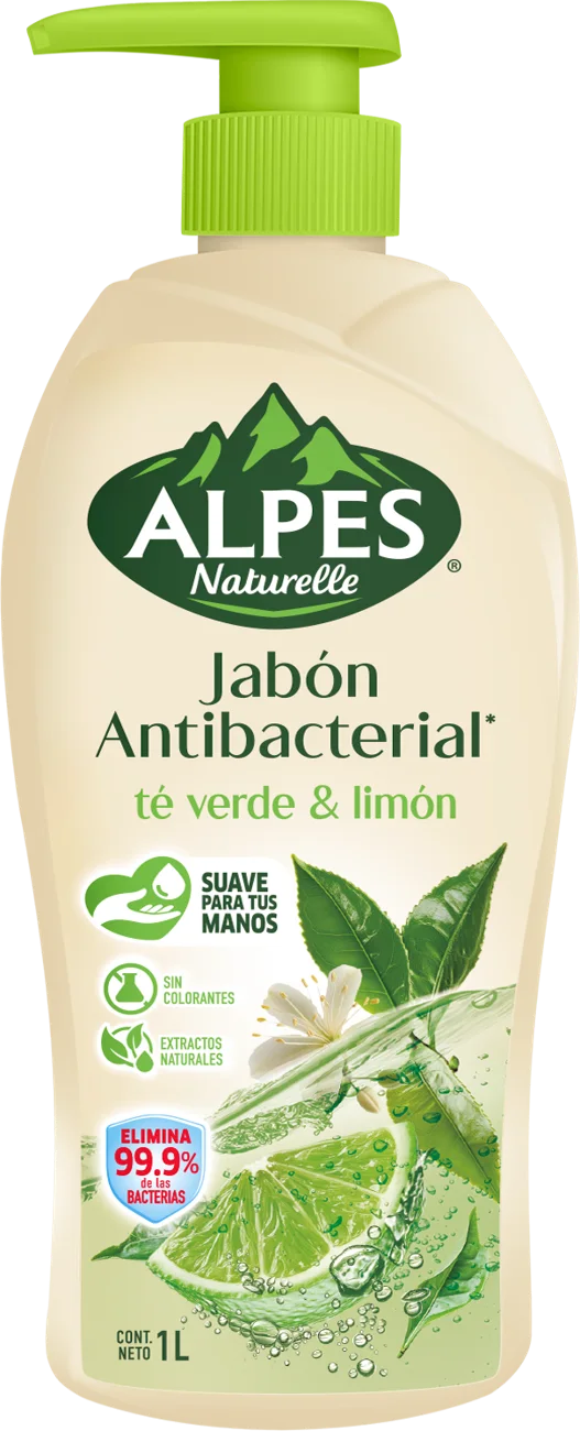 Jabón antibacterial té verde & limón