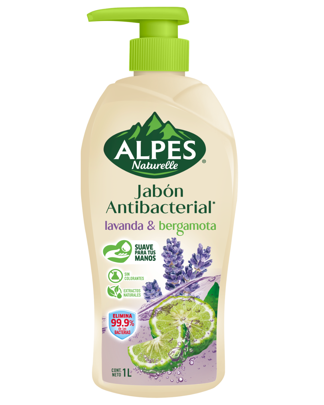 Jabón Antibacterial Lavanda y Bergamota