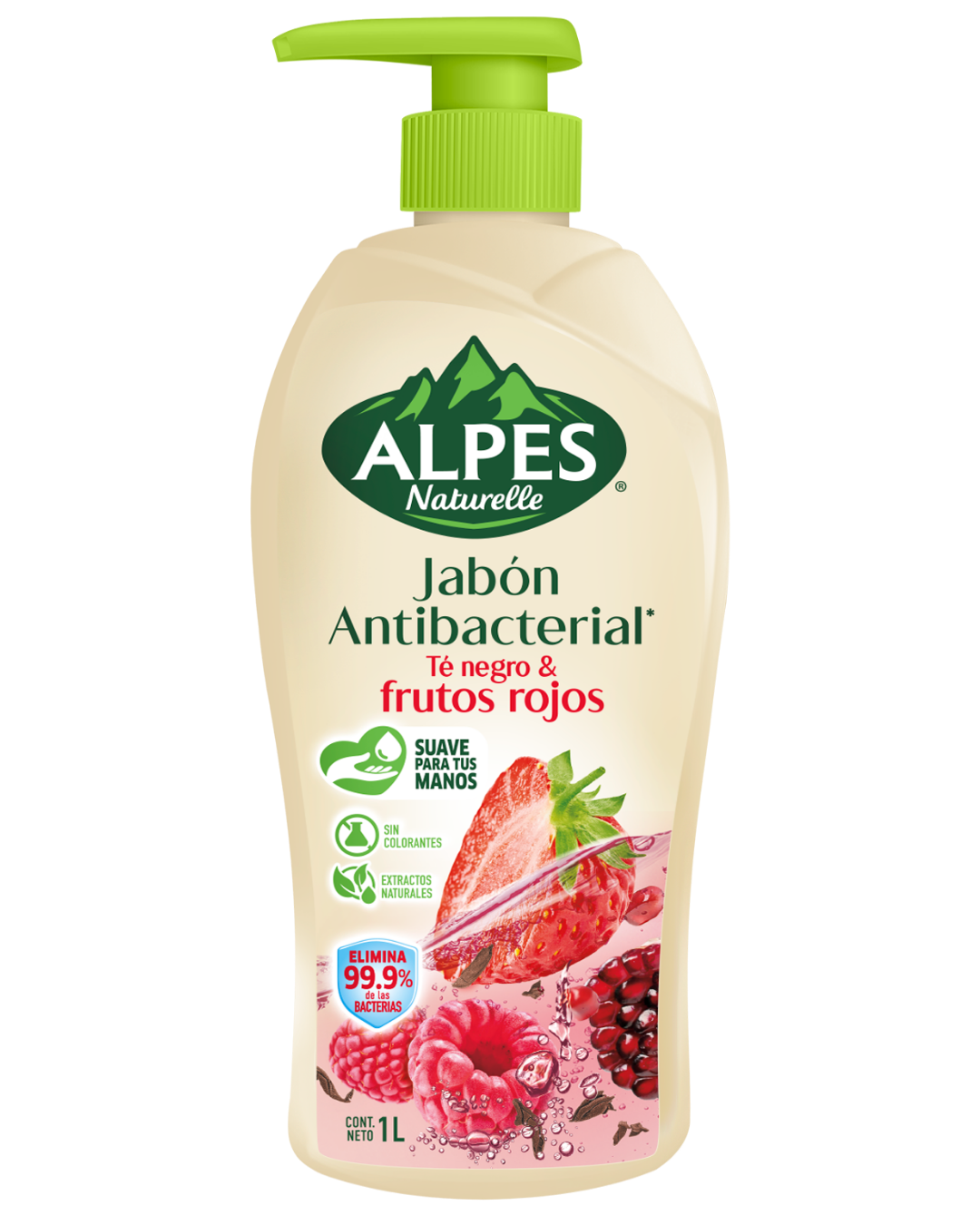 Jabon Antibacterial Té Negro y Frutos Rojos