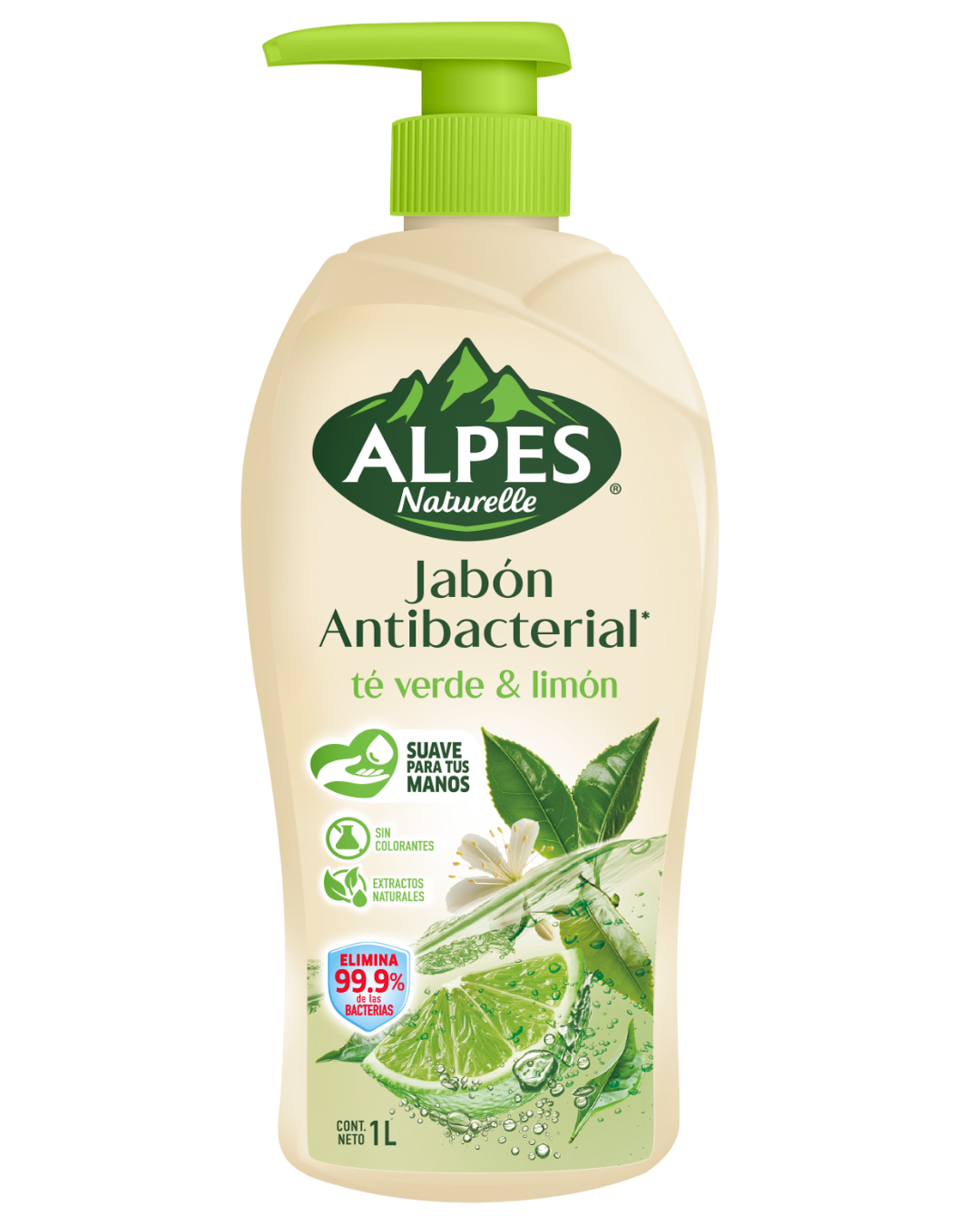 Jabón Antibacterial Té Verde y Limón