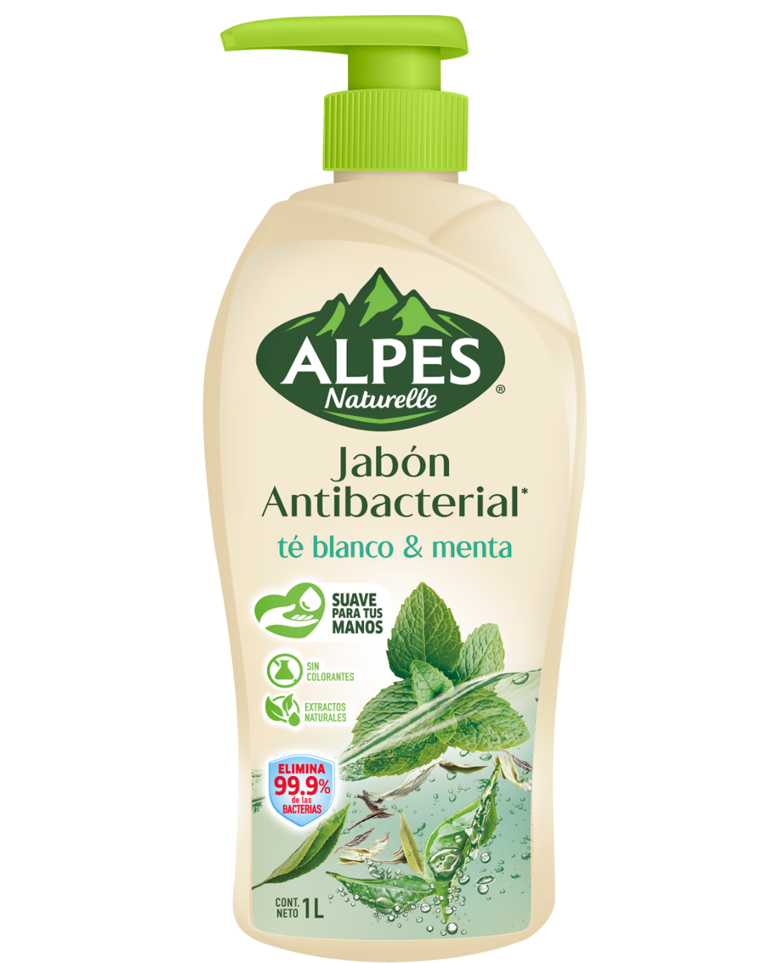 Jabón Antibacterial Té Blanco y Menta